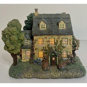 Hawthorne Lamplight Village STONEBROOKE INN Thomas Kinkade Lighted House 1999